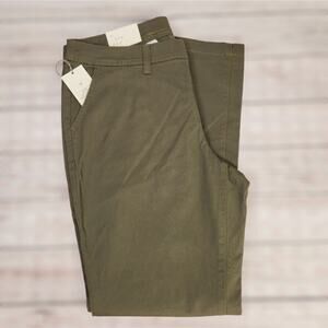 A New Day Mid Rise Slim Hip Olive Size 12/R Dress Pants Casual Date Night